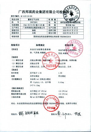 藿香正气合剂20072601的封面