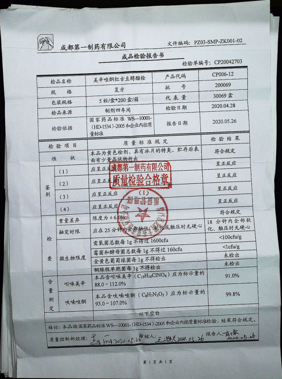美辛唑酮红古豆酯栓200069的封面