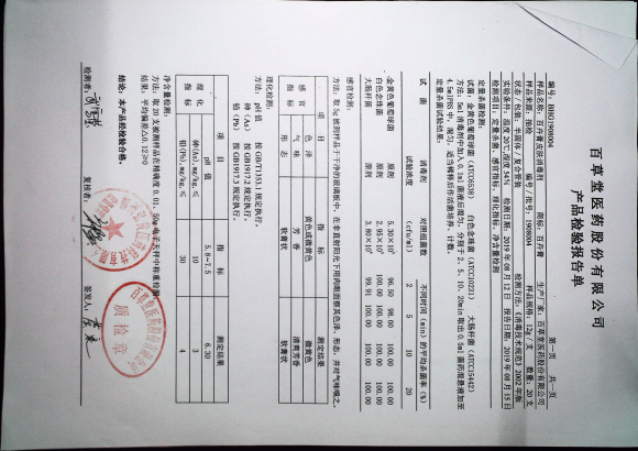 百卉膏皮肤消毒剂1908004的封面