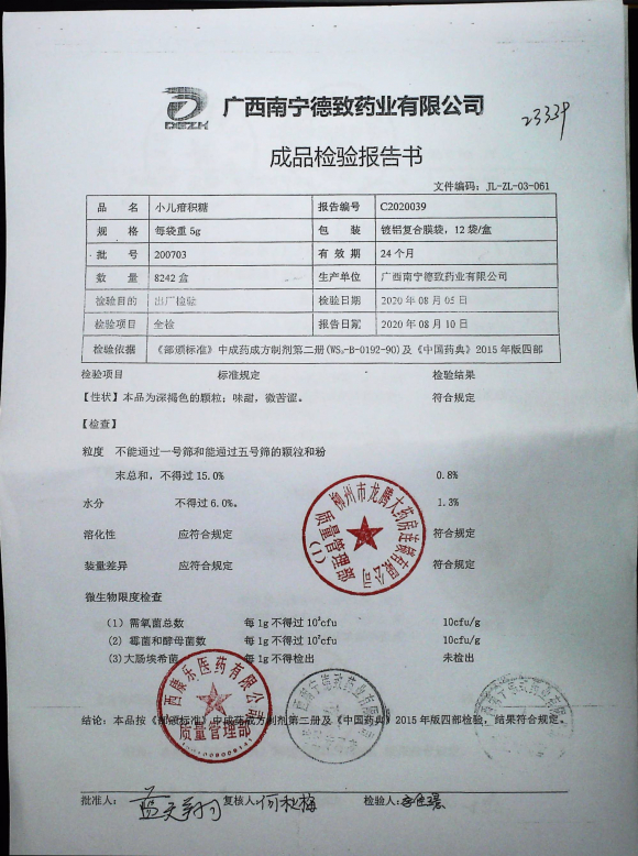 小儿疳积糖200703的封面