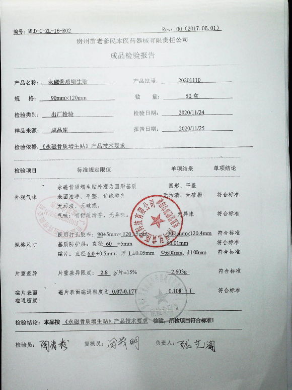 永磁骨质增生贴20201110的封面