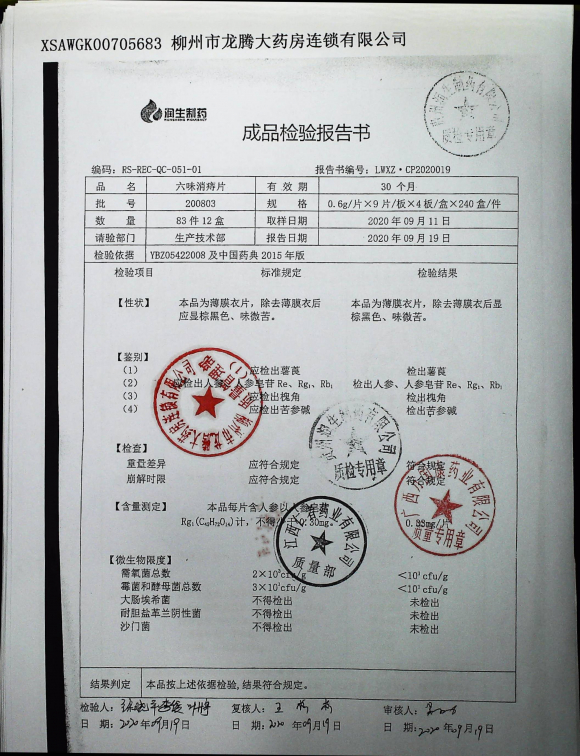 六味消痔片200803的封面