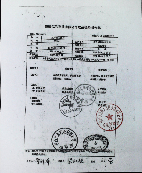 复方刺五加片201201的封面