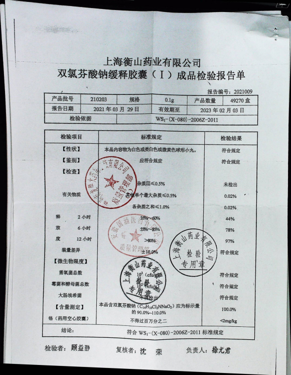 双氯芬酸钠缓释胶囊210203的封面