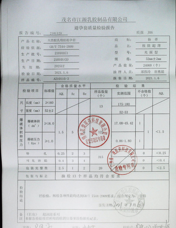 天然胶乳橡胶避孕套210101C1的封面