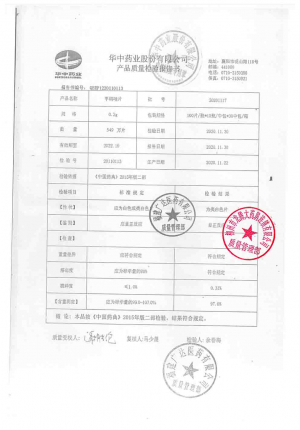 華意_甲硝唑片_20201117的封面