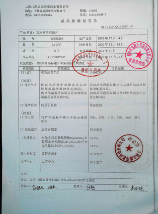关东复方氯酚烷胺片15201204的封面