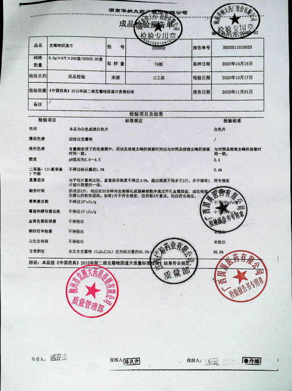 克霉唑阴道片200902的封面