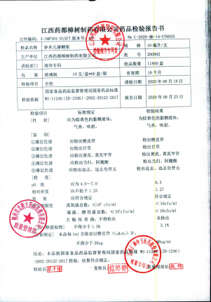 江西药都樟树参术儿康糖浆200802的封面