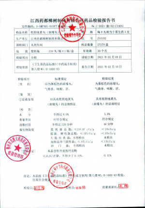 江西药都樟树桂附地黄丸210102的封面