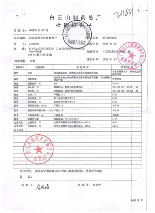 阿莫西林克拉维酸钾片(金力舒)-4210052的封面