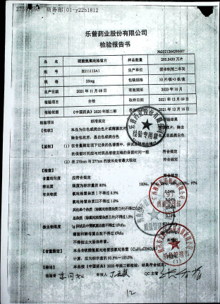 硫酸氢氯吡格雷片B211113A1的封面