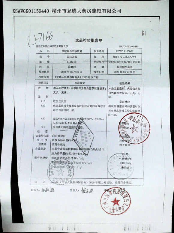 盐酸氟桂利嗪胶囊20210502的封面