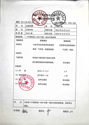 金银花露(含糖型)22045034的封面