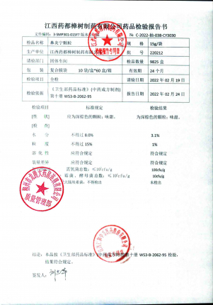鼻炎宁颗粒220212的封面