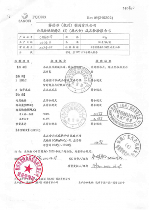 丙戊酸钠缓释片(Ⅰ)CHG0117的封面