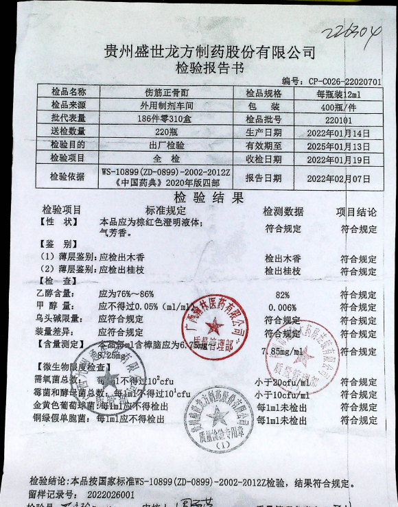 伤筋正骨酊220101的封面