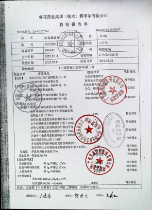 阿奇霉素片22022801的封面