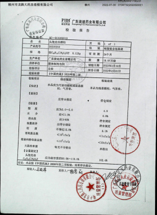 头孢克洛颗粒 20220203的封面