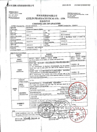 复方甘草片CG220315的封面