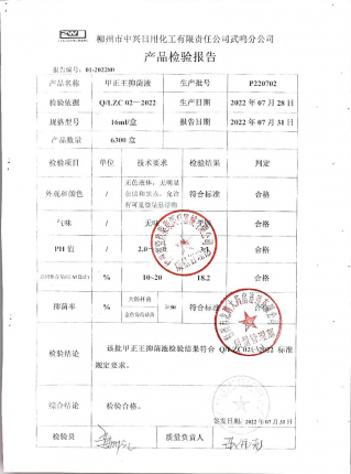 甲正王抑菌液P220702的封面