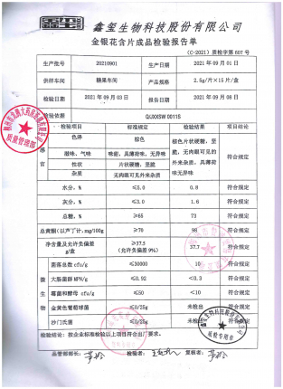 金银花含片（冠美嘉）20210901的封面