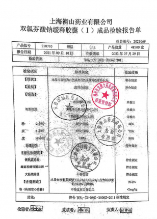 乐宁_双氯芬酸钠缓释胶囊(Ⅰ)_210710的封面