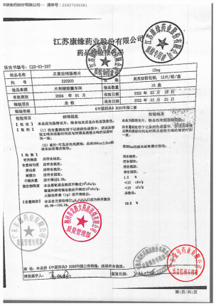 康缘_兰索拉唑肠溶片_220203的封面