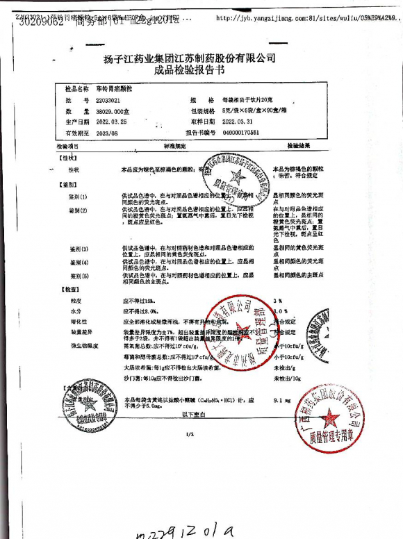 荜铃胃痛颗粒22033021的封面