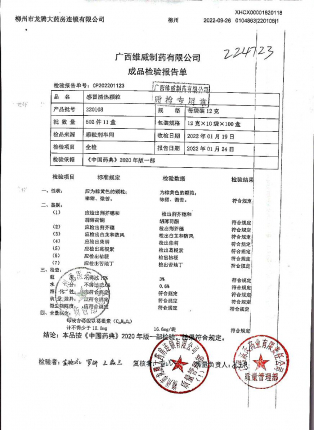 感冒清热颗粒220108的封面