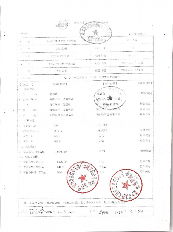 维生素C咀嚼片20220201的封面