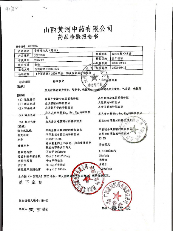 牛黄清心丸20220802的封面