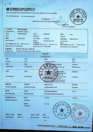 普瑞巴林胶囊NE2B4085的封面