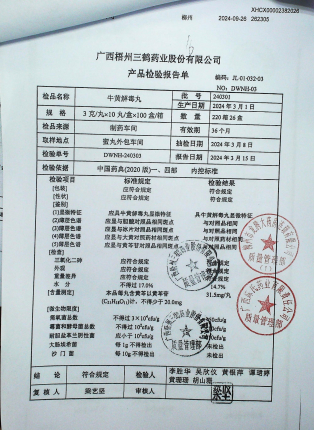 牛黄解毒丸240301的封面