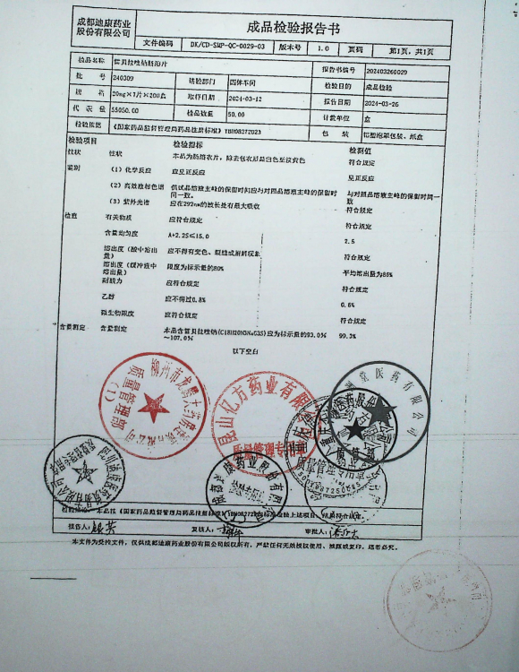 雷贝拉唑肠溶片240309的封面