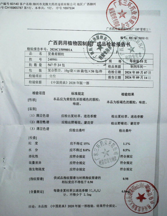 夏桑菊颗粒240901的封面