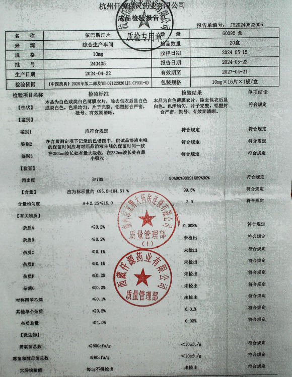 依巴斯汀片240405的封面