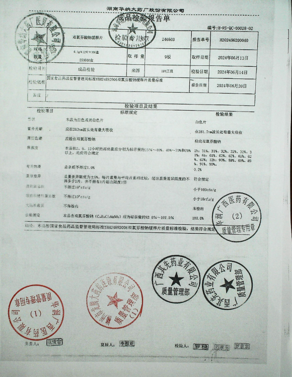 双氯芬酸钠缓释片240503的封面