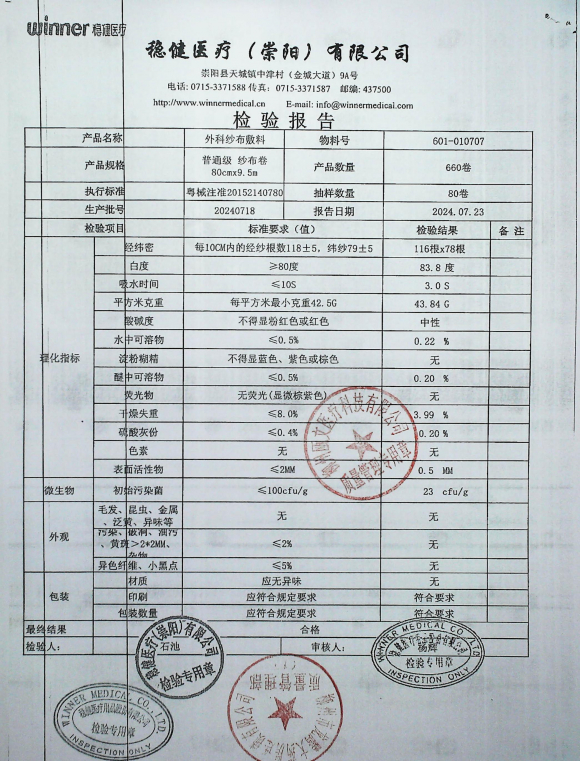 外科纱布敷料20240718的封面