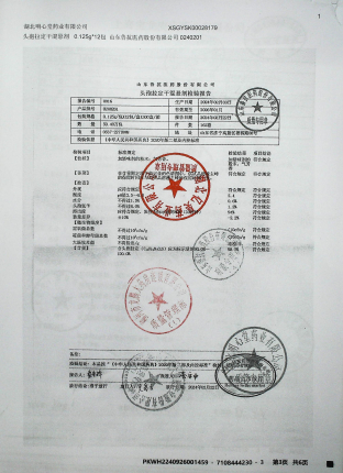 头孢拉定干混悬剂0240201的封面