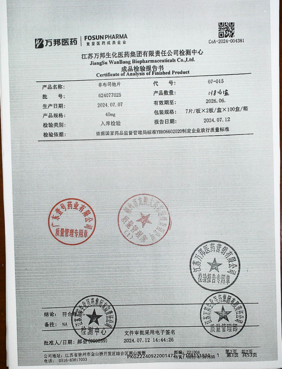 非布司他片624077025的封面
