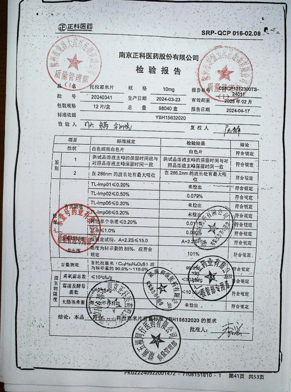 托拉塞米片20240341的封面
