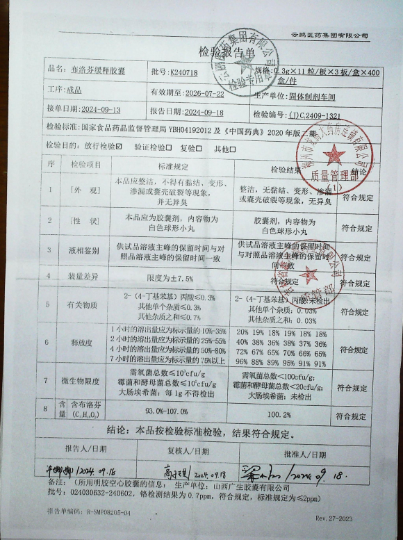 布洛芬缓释胶囊K240718的封面