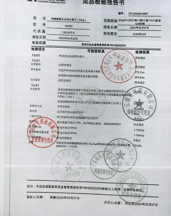 枸橼酸莫沙必利分散片4D005的封面