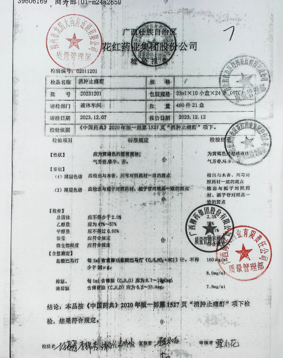 消肿止痛酊20231201的封面