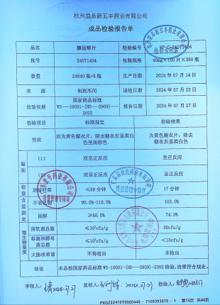 糠甾醇片24071404的封面