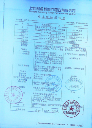 复方丹参片202405015的封面