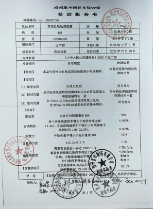 奥美拉唑肠溶胶囊202407004的封面