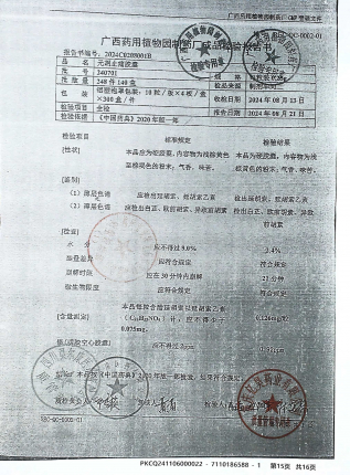 元胡止痛胶囊240701的封面