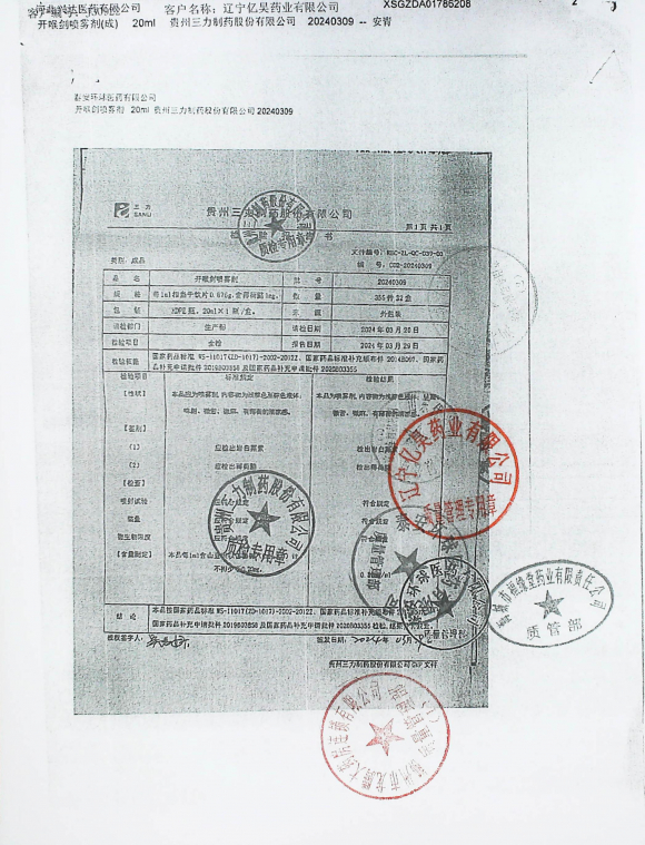 开喉剑喷雾剂20240309的封面